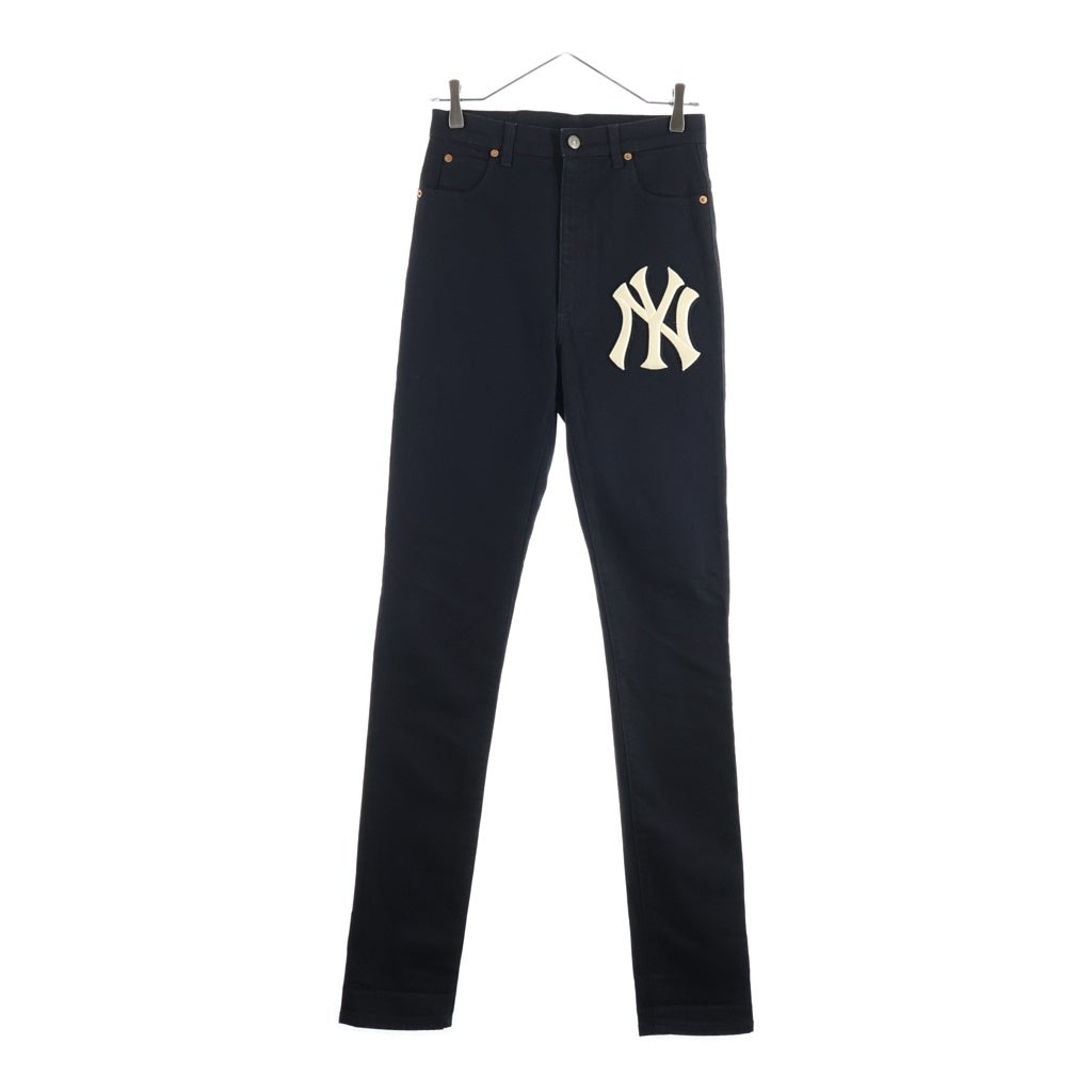 GUCCI(グッチ) New York Yankees Denim Pants ニューヨークヤンキース デニムパンツ ブラック レディース 527442 XRC72