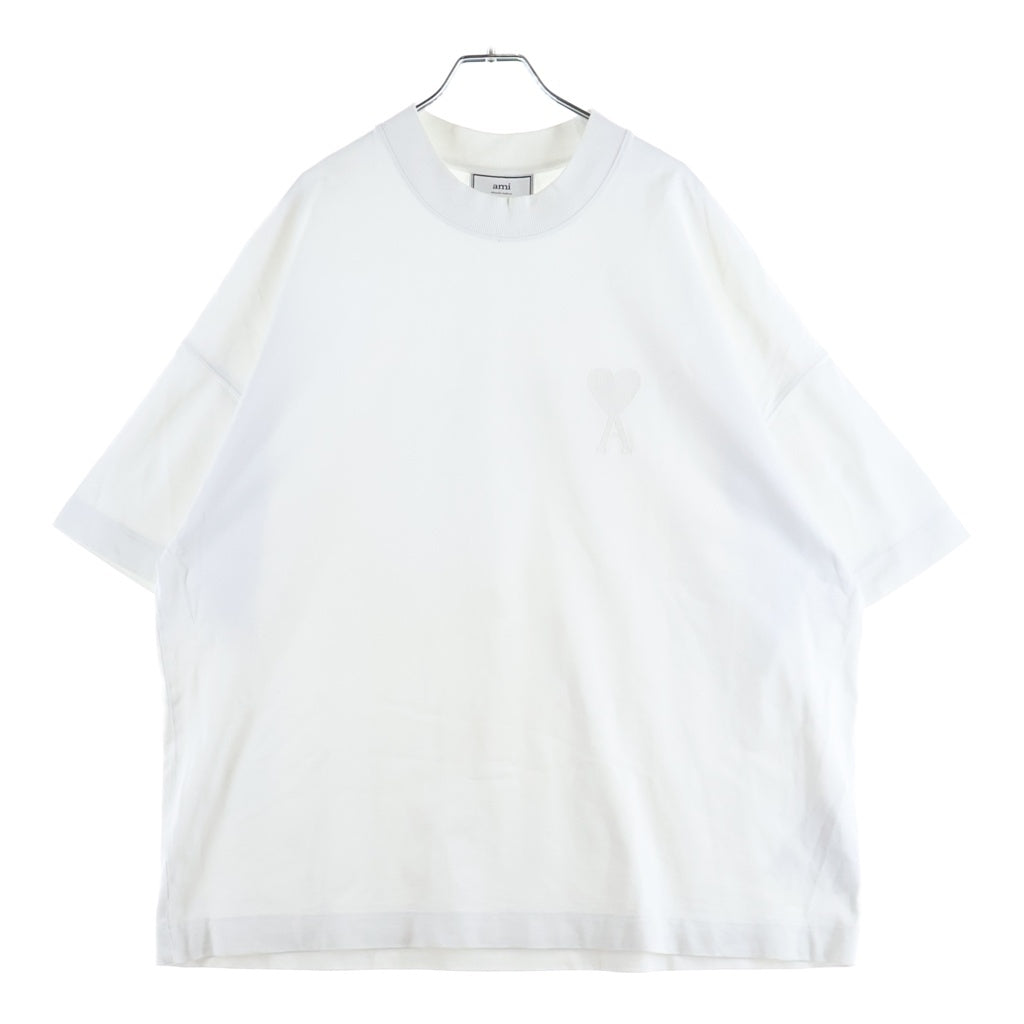 AMI Alexandre Mattiussi(アミアレクサンドルマテュッシ) T-Shirt ハートロゴ刺繍 半袖Tシャツ ホワイト H20HJ133.79