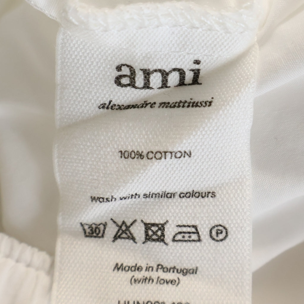 AMI Alexandre Mattiussi(アミアレクサンドルマテュッシ) Short Pants ハートロゴ刺繍 ハーフパンツ ショーツ ホワイト HUN001.482