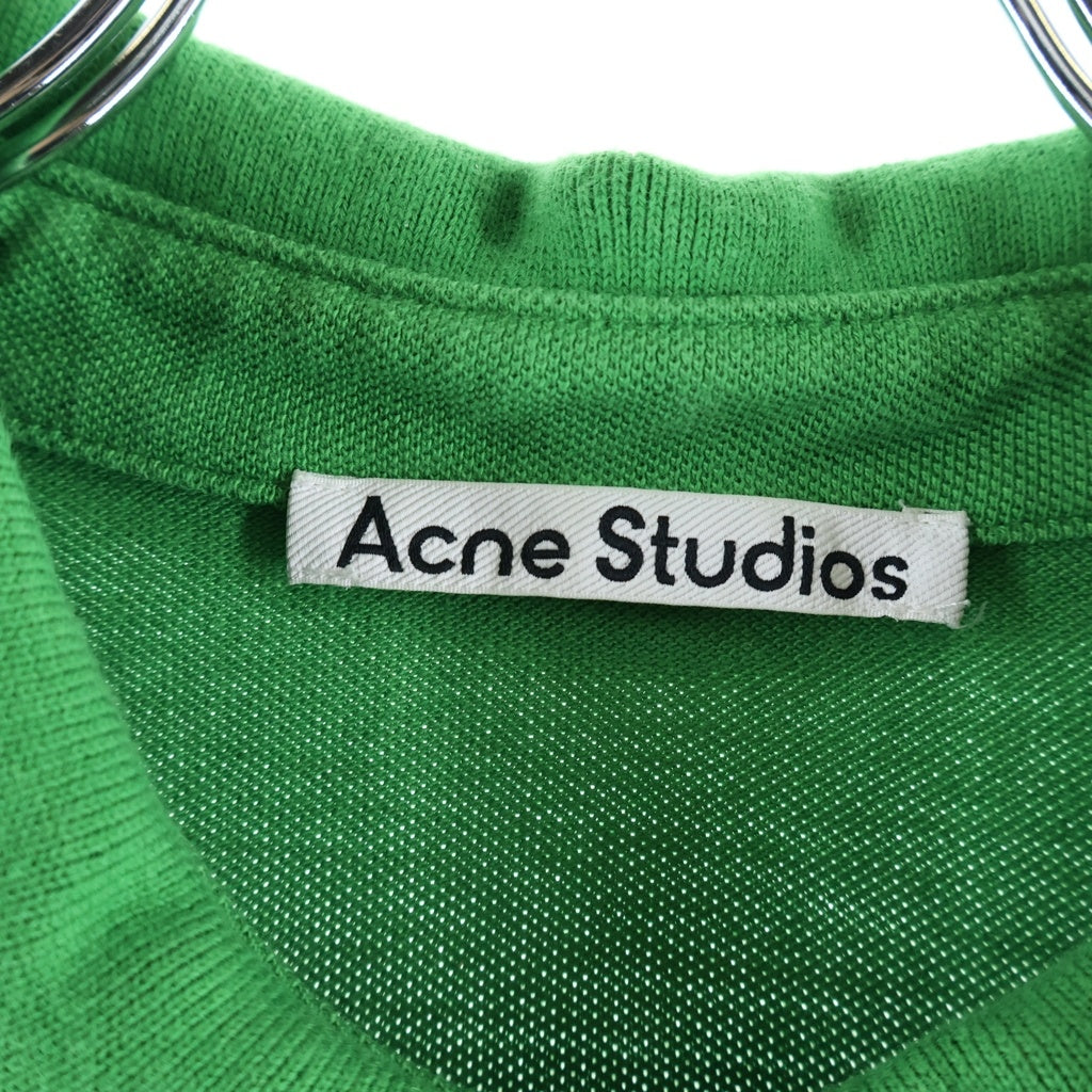 Acne Studios(アクネ ストゥディオズ) Bubble Logo Polo T-Shirt 半袖ポロシャツ グリーン BL0326- FN-MN-TSHI000425