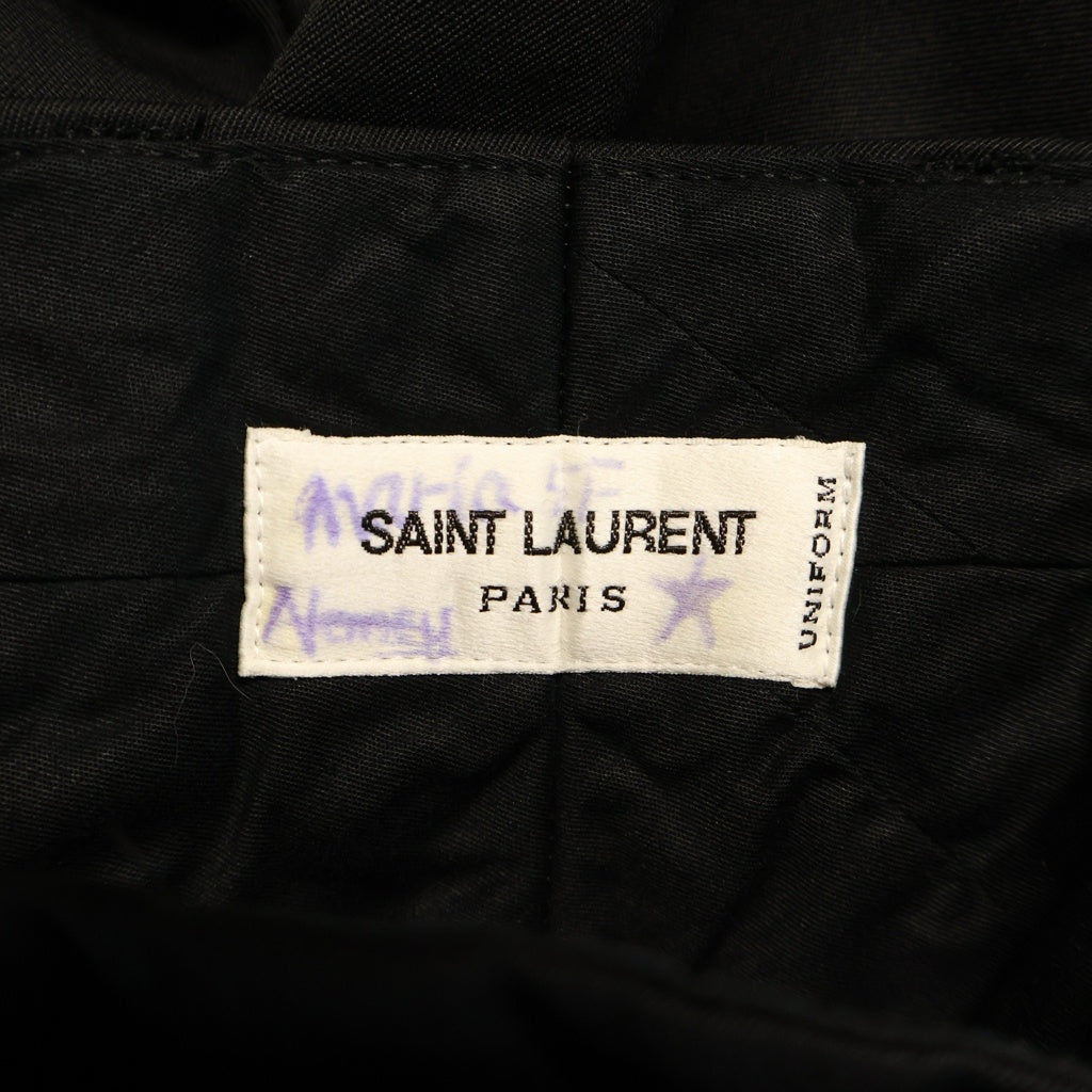 SAINT LAURENT PARIS(サンローランパリ) Uniform Wool Pants ユニフォーム ウールパンツ ブラック レディース 638373 Y173Q