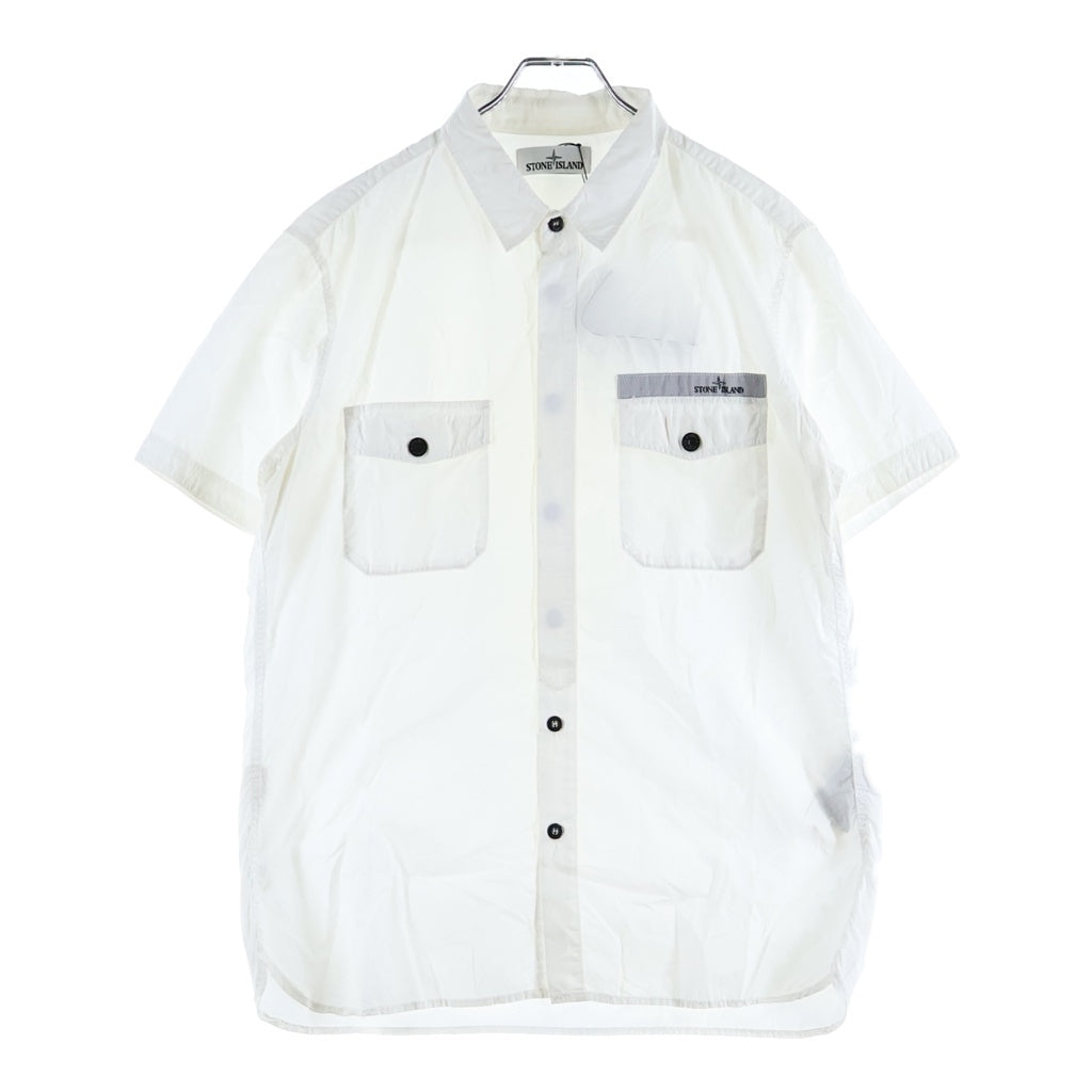 STONE ISLAND(ストーンアイランド) Military Shirt 半袖シャツ ホワイト 60151FA10