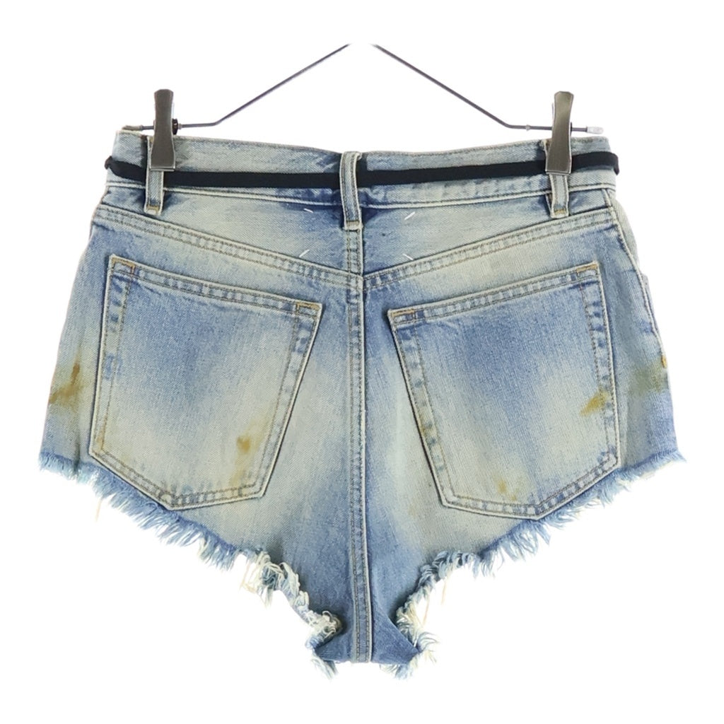 Maison Margiela(メゾンマルジェラ) 22SS Denim Shorts ダメージ加工 デニムショーツ ハーフパンツ インディゴ レディース S31MU0033