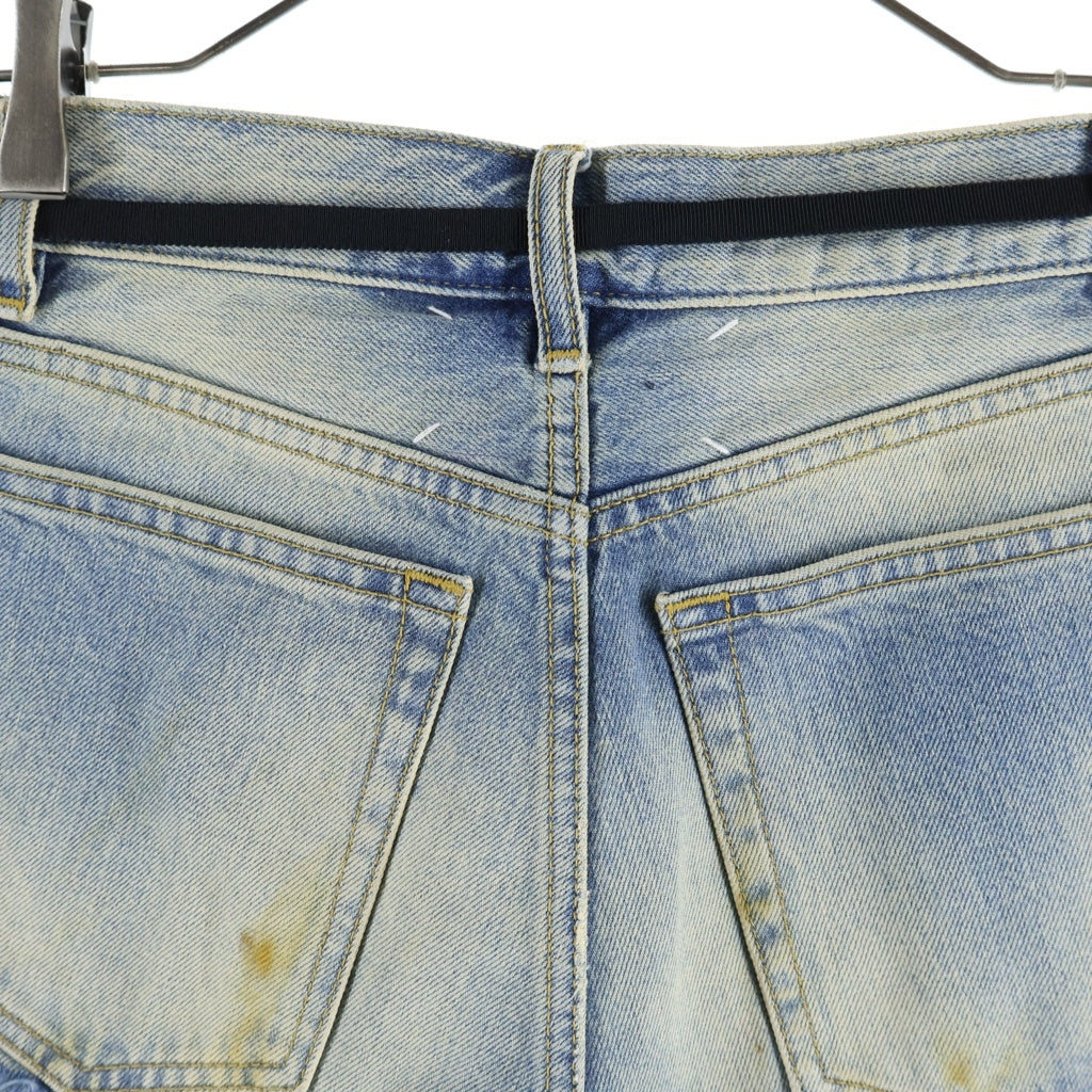 Maison Margiela(メゾンマルジェラ) 22SS Denim Shorts ダメージ加工 デニムショーツ ハーフパンツ インディゴ レディース S31MU0033
