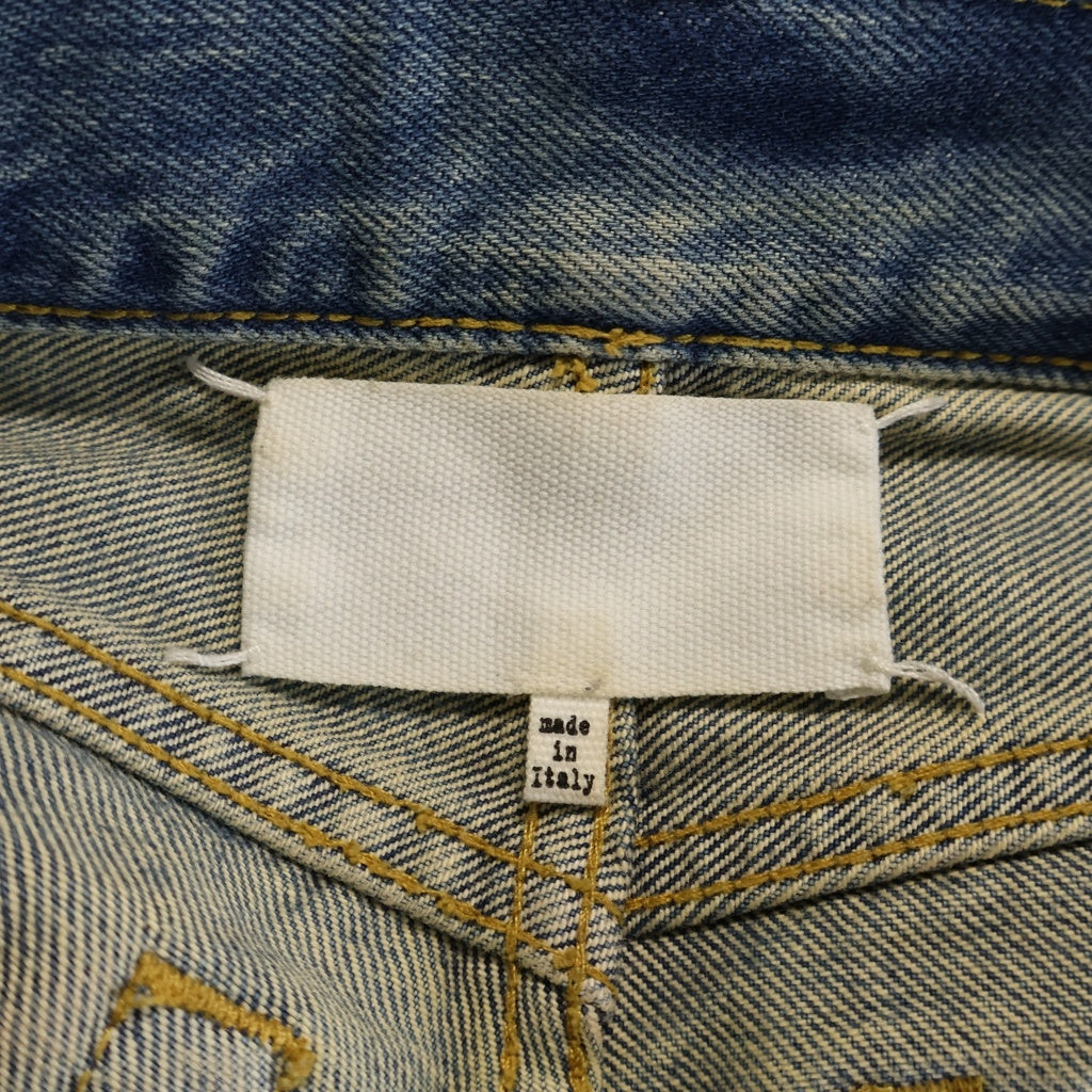 Maison Margiela(メゾンマルジェラ) 22SS Denim Shorts ダメージ加工 デニムショーツ ハーフパンツ インディゴ レディース S31MU0033