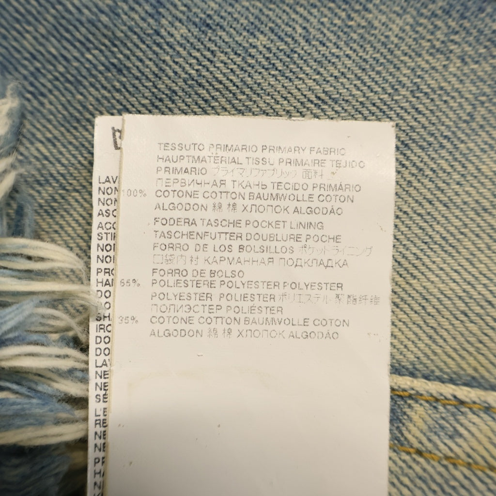 Maison Margiela(メゾンマルジェラ) 22SS Denim Shorts ダメージ加工 デニムショーツ ハーフパンツ インディゴ レディース S31MU0033