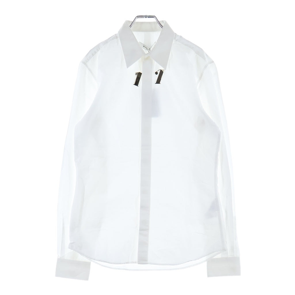 GIVENCHY(ジバンシィ) L/S Shirt チャーム付き 長袖シャツ ホワイト 15S 6202 335