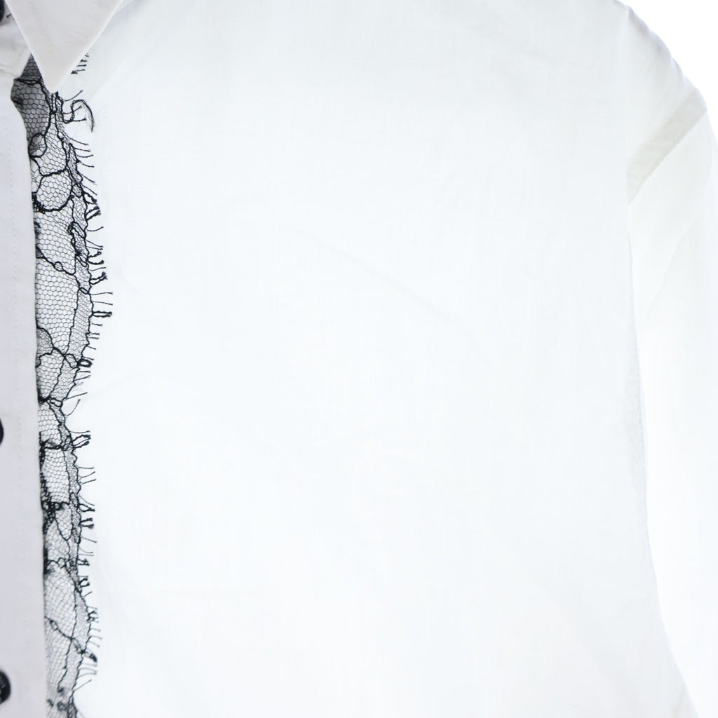 DOLCE & GABBANA(ドルチェアンドガッバーナ) L/S Shirt レース 長袖シャツ ホワイト