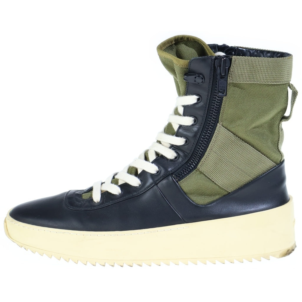 FEAR OF GOD(フィアオブゴッド) JUNGLE SNEAKER ジャングルハイカットスニーカー ブラック/カーキ FG07S18U-20LECO9965