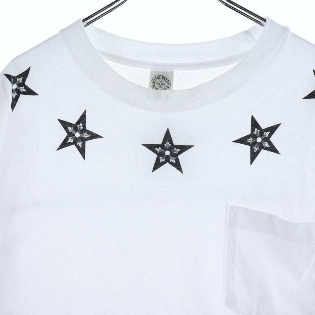 CHROME HEARTS(クロムハーツ) STAR PRINT SHAT スタープリント シャツ 半袖Tシャツ カットソー クルーネック ホワイト
