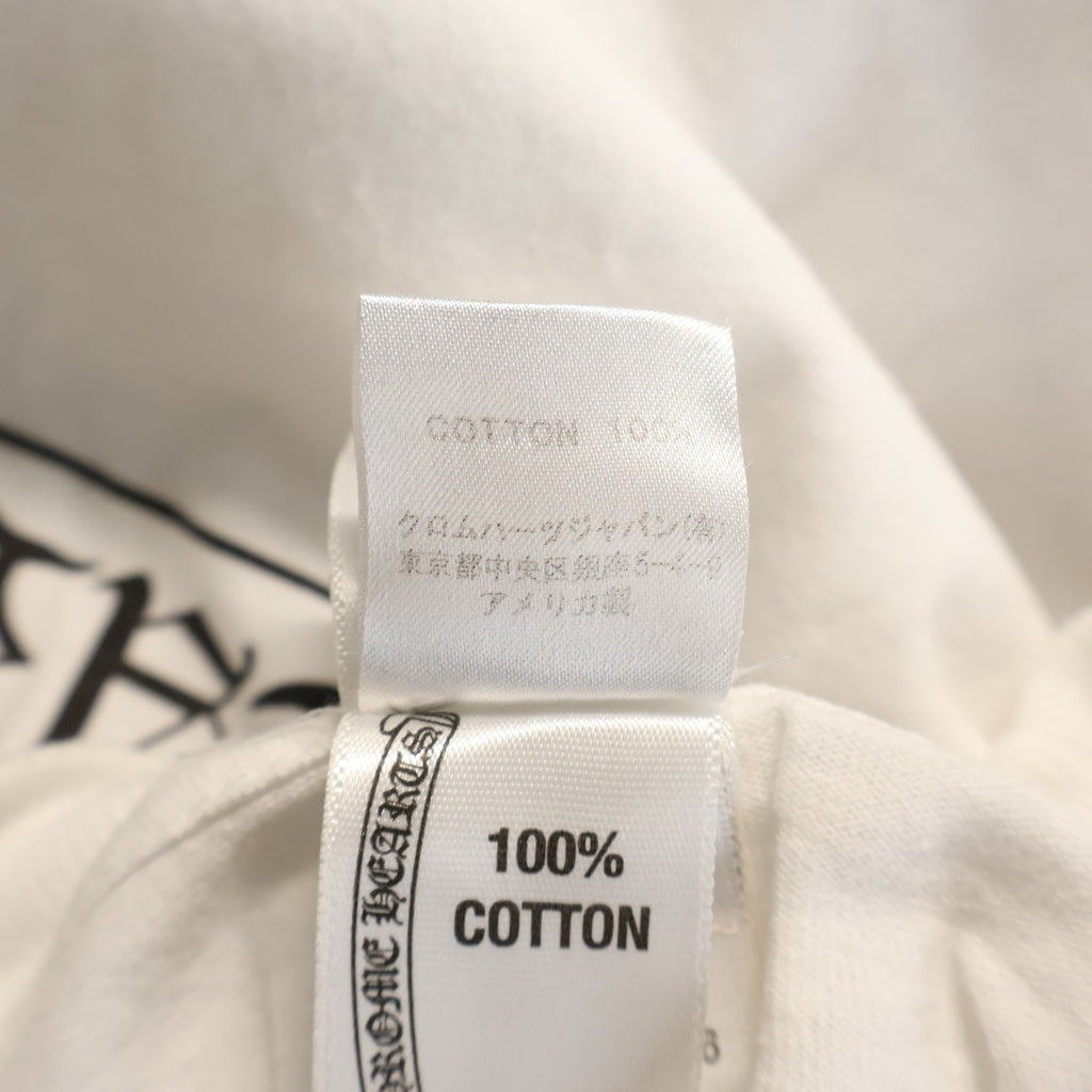 CHROME HEARTS(クロムハーツ) OLD SCROLL LABEL T-SHIRT オールド スクロールラベルプリント クルーネックポケット半袖Tシャツ ホワイト
