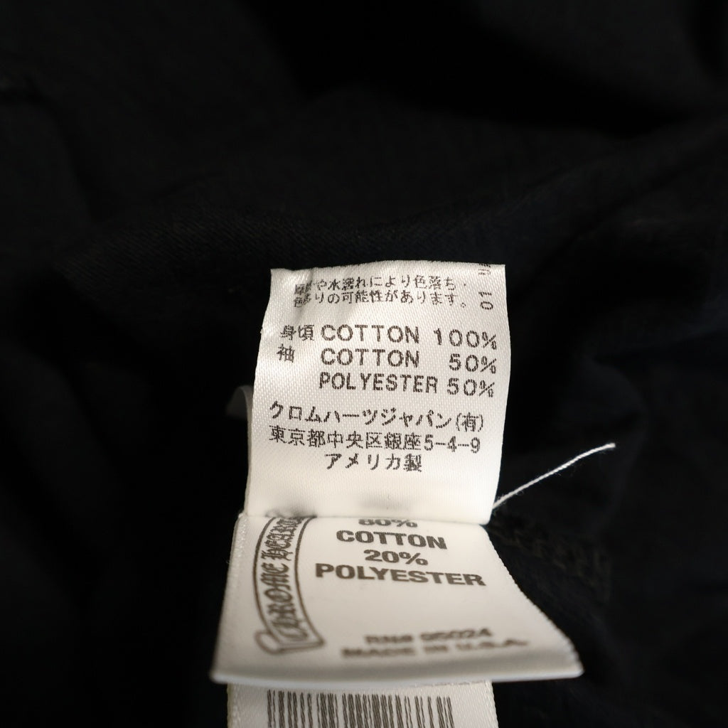CHROME HEARTS(クロムハーツ) スクロールラベル プリント ラグランスリープ 長袖Tシャツ ロンT グレー