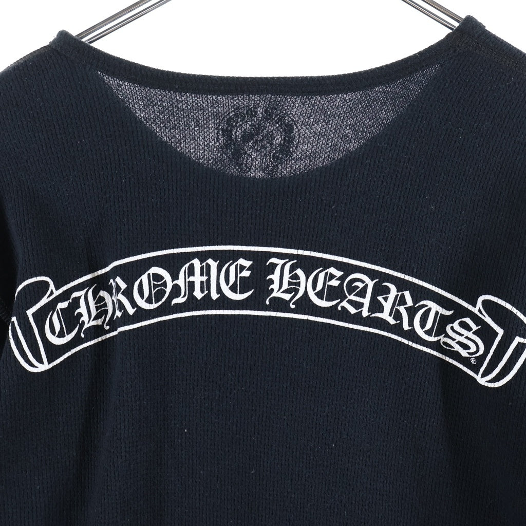 CHROME HEARTS(クロムハーツ) スクロールラベル CHプラス アームクロスプリント 長袖Tシャツ ロングスリーブ ブラック