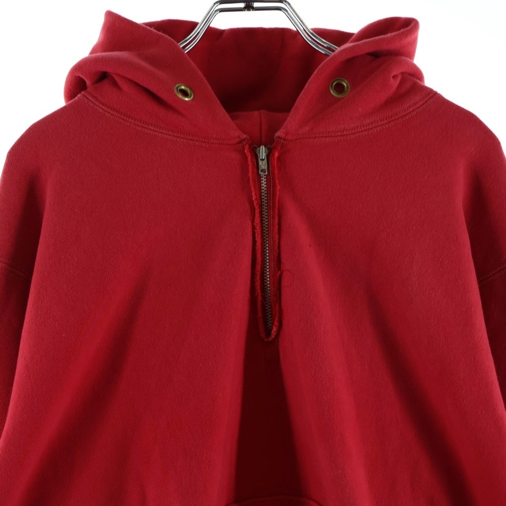 A.PRESSE(アプレッセ) 24AW VINTAGE HALF ZIP SWEAT HOODIE ヴィンテージ ハーフジップ スウェット フーディー レッド 24AAP-05-07K