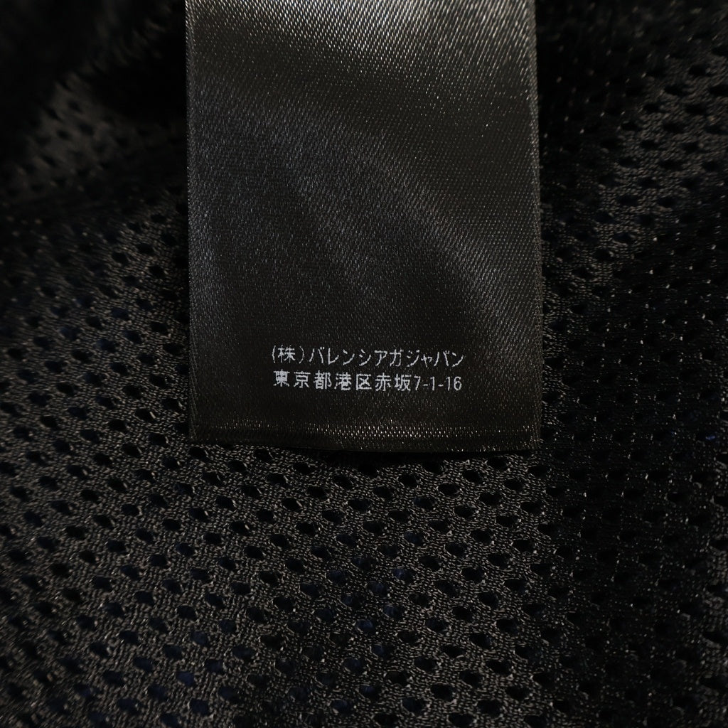 BALENCIAGA(バレンシアガ) 21AW Sporty B TRACKSUIT JACKET スポーティB刺繍 ハイネック チェック ウールフリースジャケット ブルー/ブラック 675648 TLU11