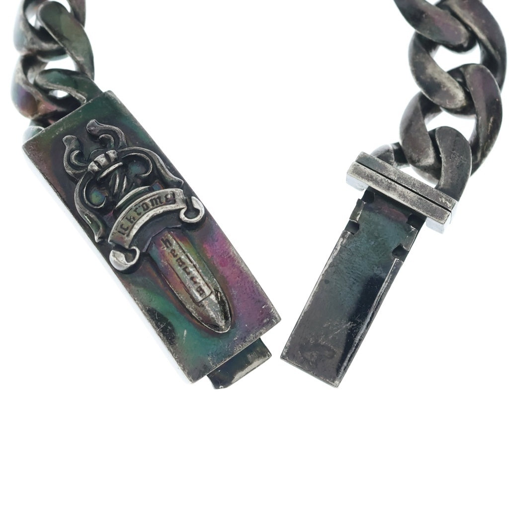 CHROME HEARTS(クロムハーツ) ダガーIDクラシックリンクブレスレット 13LINK ブラックロジウム