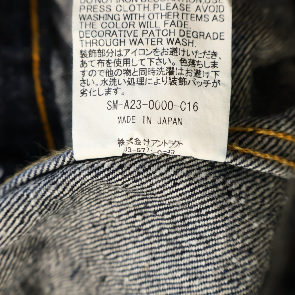 SAINT MICHAEL(セントマイケル) ×BERBERJIN ベルベルジン 777XX 2NDタイプ ワンウォッシュ ヴィンテージ加工 デニムトラッカージャケット インディゴ SM-A23-0000-C16