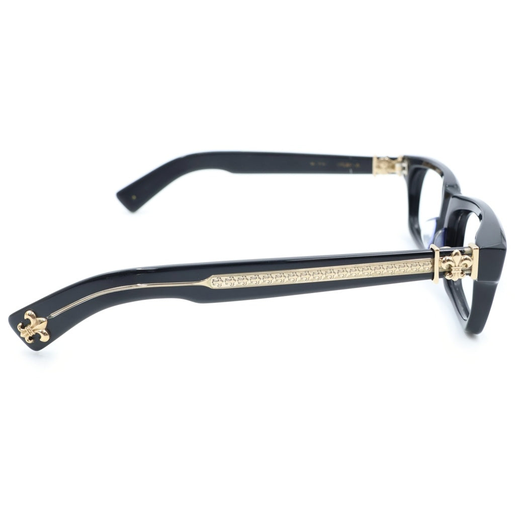 CHROME HEARTS(クロムハーツ) SPLAT-A BSフレアテンプル アイウェア サングラス メガネ ブラック/ゴールド 55□17-143