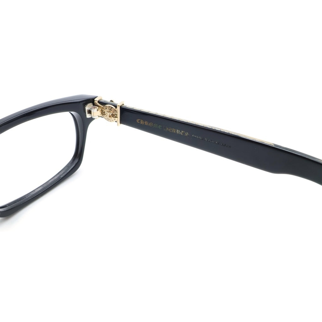CHROME HEARTS(クロムハーツ) SPLAT-A BSフレアテンプル アイウェア サングラス メガネ ブラック/ゴールド 55□17-143