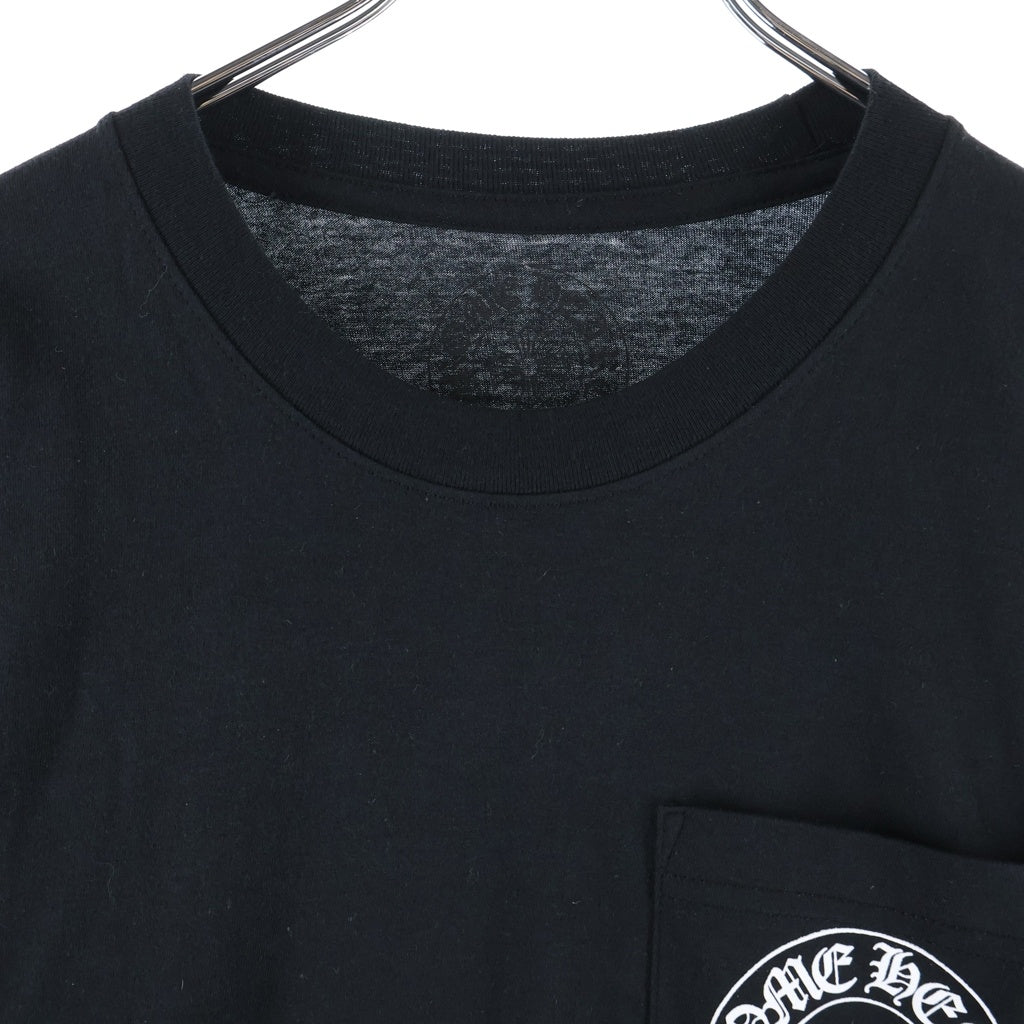 CHROME HEARTS(クロムハーツ) CH L/S T-SHIRT アームフローラル バックホースシュープリント 長袖Tシャツ ロンT ブラック