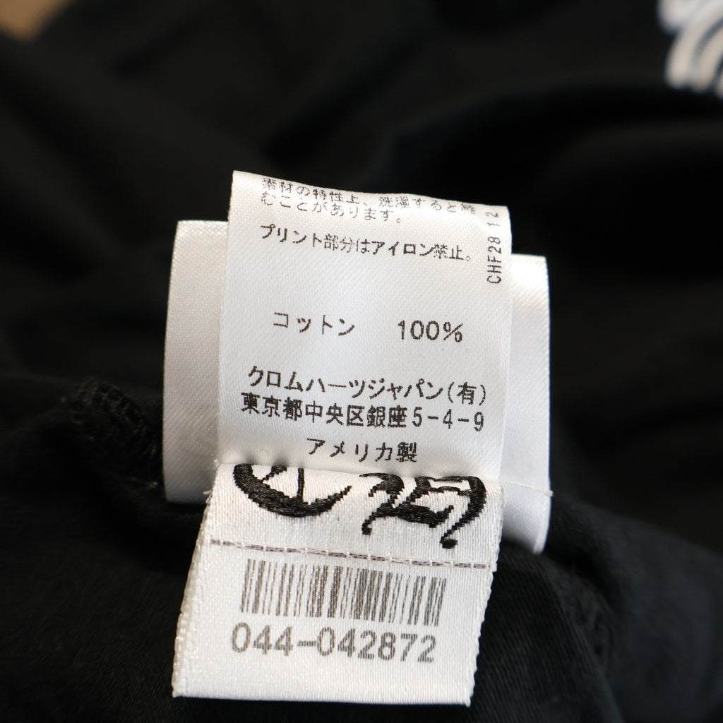 CHROME HEARTS(クロムハーツ) CH L/S T-SHIRT アームフローラル バックホースシュープリント 長袖Tシャツ ロンT ブラック