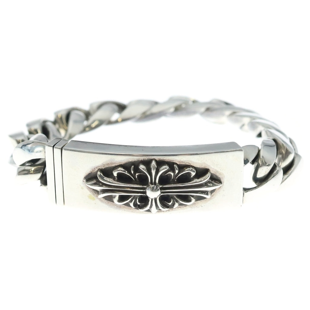 CHROME HEARTS(クロムハーツ) ID FLORAL CRS フローラルクロスIDクラシックリンク ブレスレット 13LINK シルバー BCA164