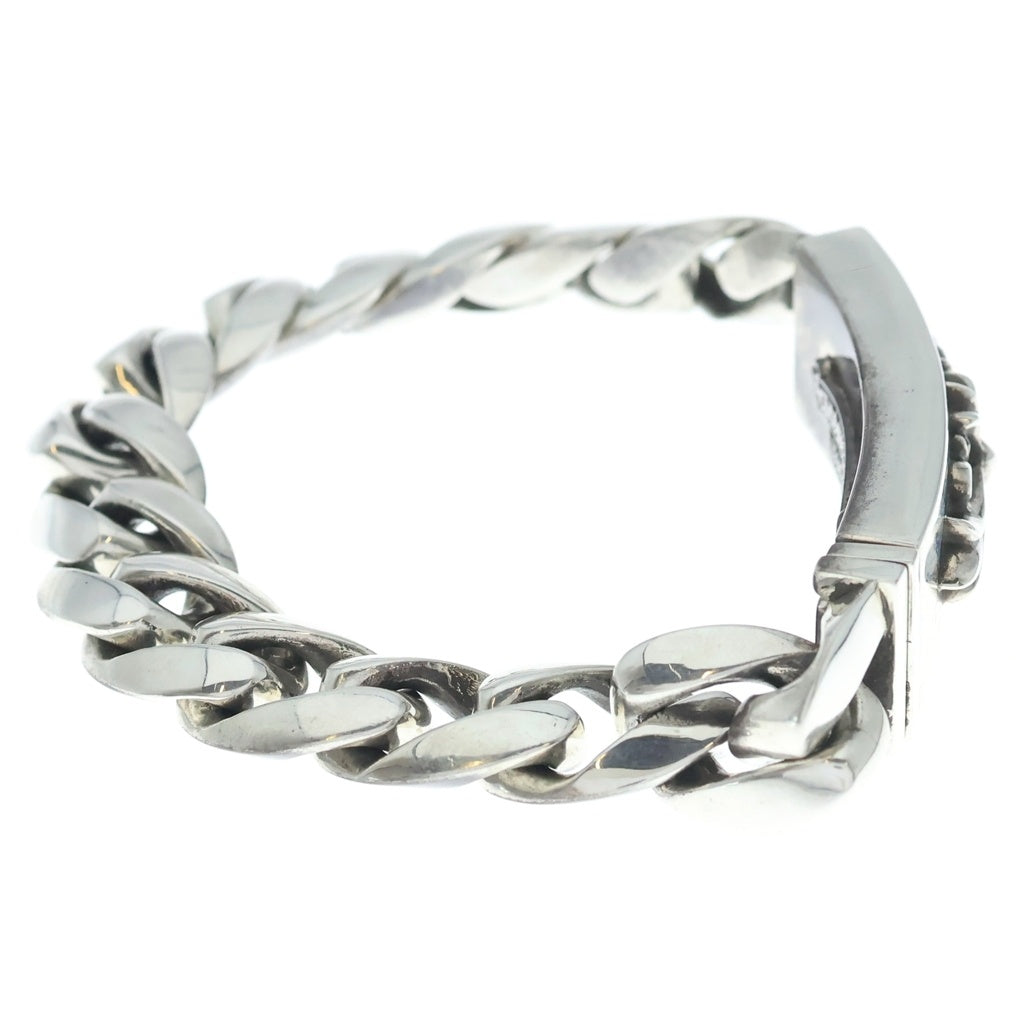 CHROME HEARTS(クロムハーツ) ID FLORAL CRS フローラルクロスIDクラシックリンク ブレスレット 13LINK シルバー BCA164