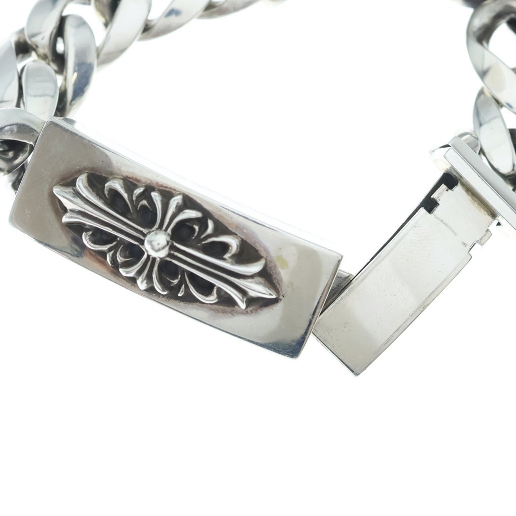 CHROME HEARTS(クロムハーツ) ID FLORAL CRS フローラルクロスIDクラシックリンク ブレスレット 13LINK シルバー BCA164