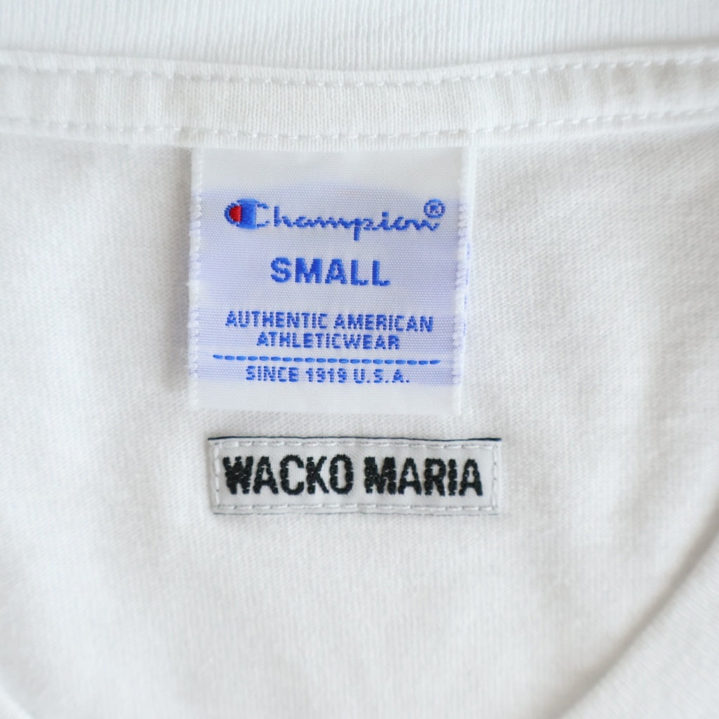 WACKO MARIA(ワコマリア) 26SS CHAMPION HEAVY WEIGHT ヘビーウェイトTシャツ 半袖Tシャツ カットソー クルーネック ホワイト C8-D335