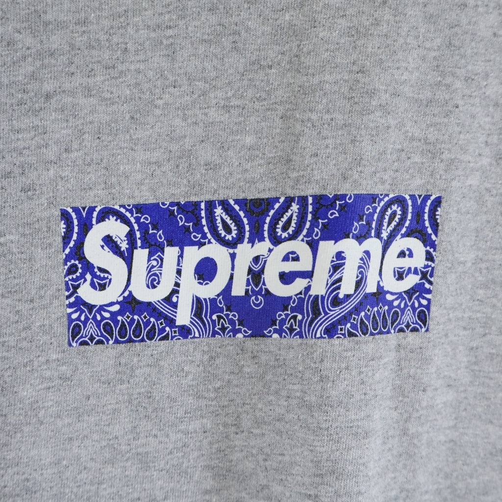 SUPREME(シュプリーム) 19AW Bandana Box Logo Tee バンダナボックスロゴ プリント 半袖Tシャツ カットソー グレー