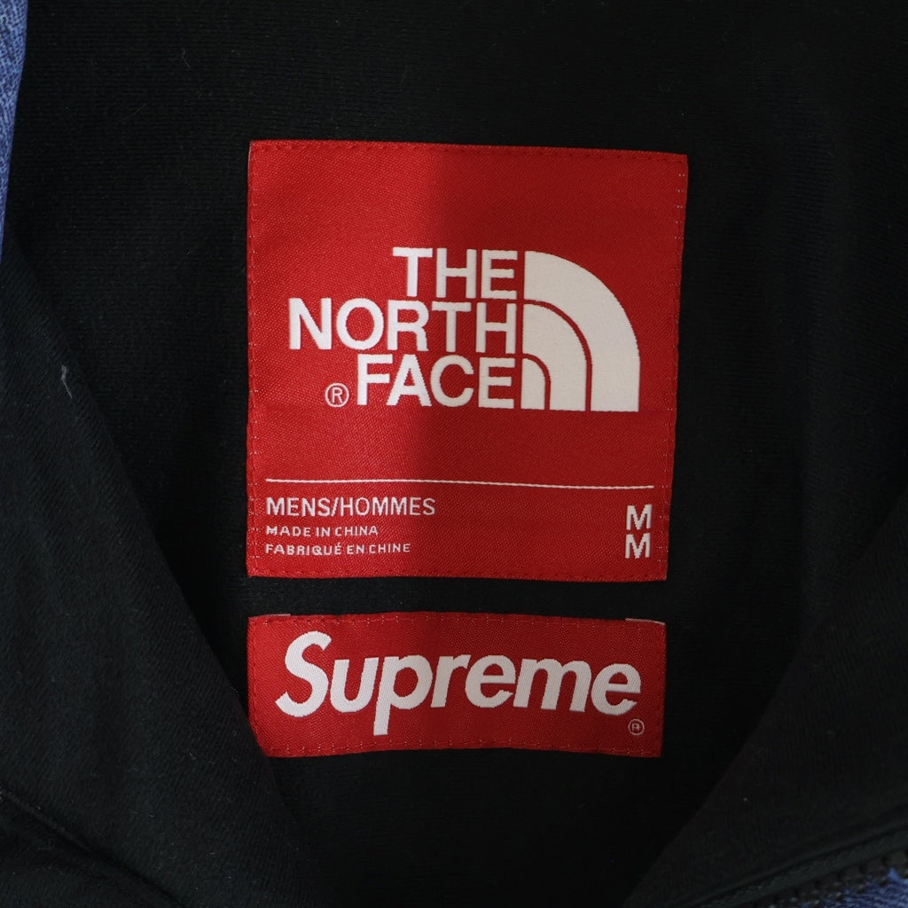 SUPREME(シュプリーム) 21AW ×THE NORTH FACE Bleached Denim Print Mountain Jacket NP52100I ザノースフェイス ブリーチド デニムプリント マウンテン ジャケット ブルー