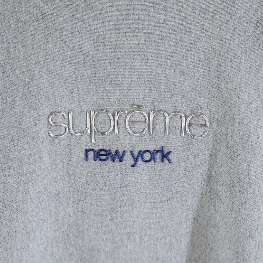 SUPREME(シュプリーム) 16AW Chrome Classic Logo Hooded Sweatshirt クラシックロゴ プルオーバースウェットパーカー フーディー グレー