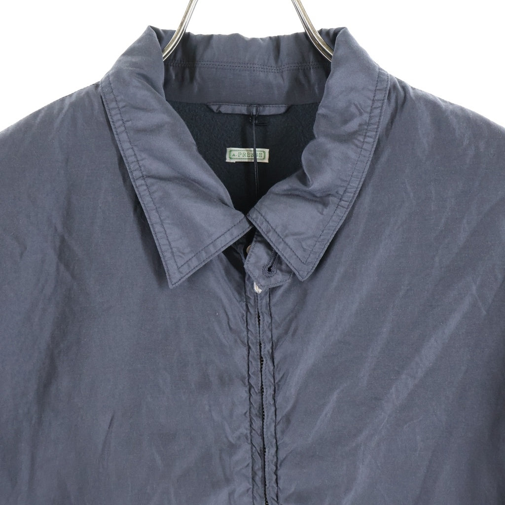 A.PRESSE(アプレッセ) 25AW Silk Taffeta Coach Jacket 裏地ウール シルクコーチジャケット ネイビー 25AAP-01-31
