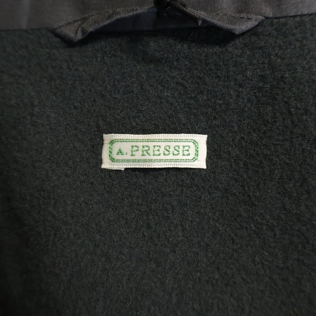 A.PRESSE(アプレッセ) 25AW Silk Taffeta Coach Jacket 裏地ウール シルクコーチジャケット ネイビー 25AAP-01-31