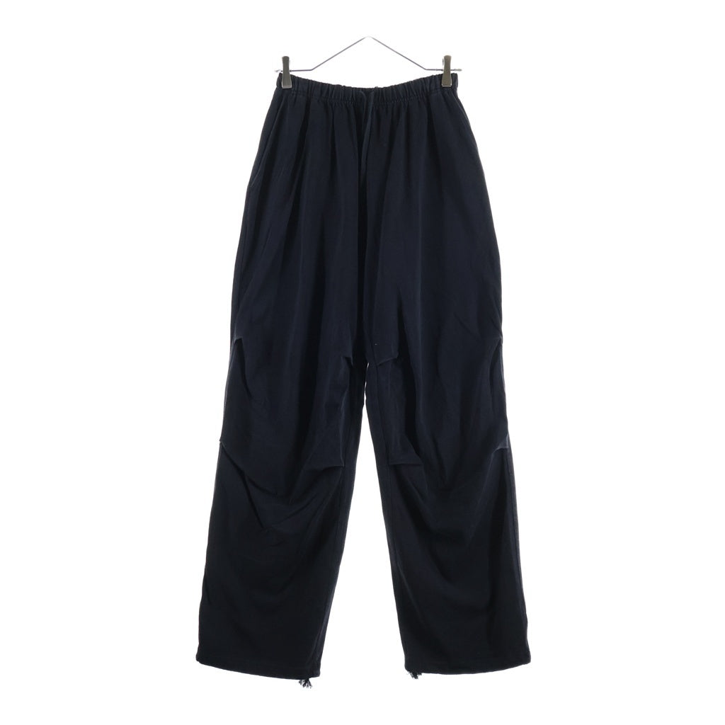 COMOLI(コモリ) 25AW COTTON JERSEY KNEE TUCK PANTS コットンジャージー ニータックパンツ ブラック C03-05006