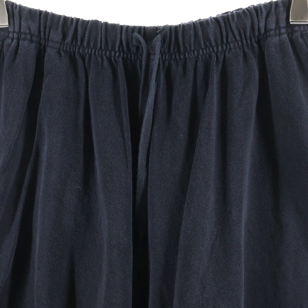 COMOLI(コモリ) 25AW COTTON JERSEY KNEE TUCK PANTS コットンジャージー ニータックパンツ ブラック C03-05006