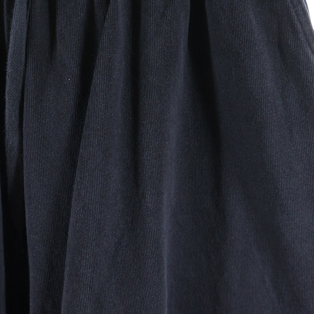 COMOLI(コモリ) 25AW COTTON JERSEY KNEE TUCK PANTS コットンジャージー ニータックパンツ ブラック C03-05006