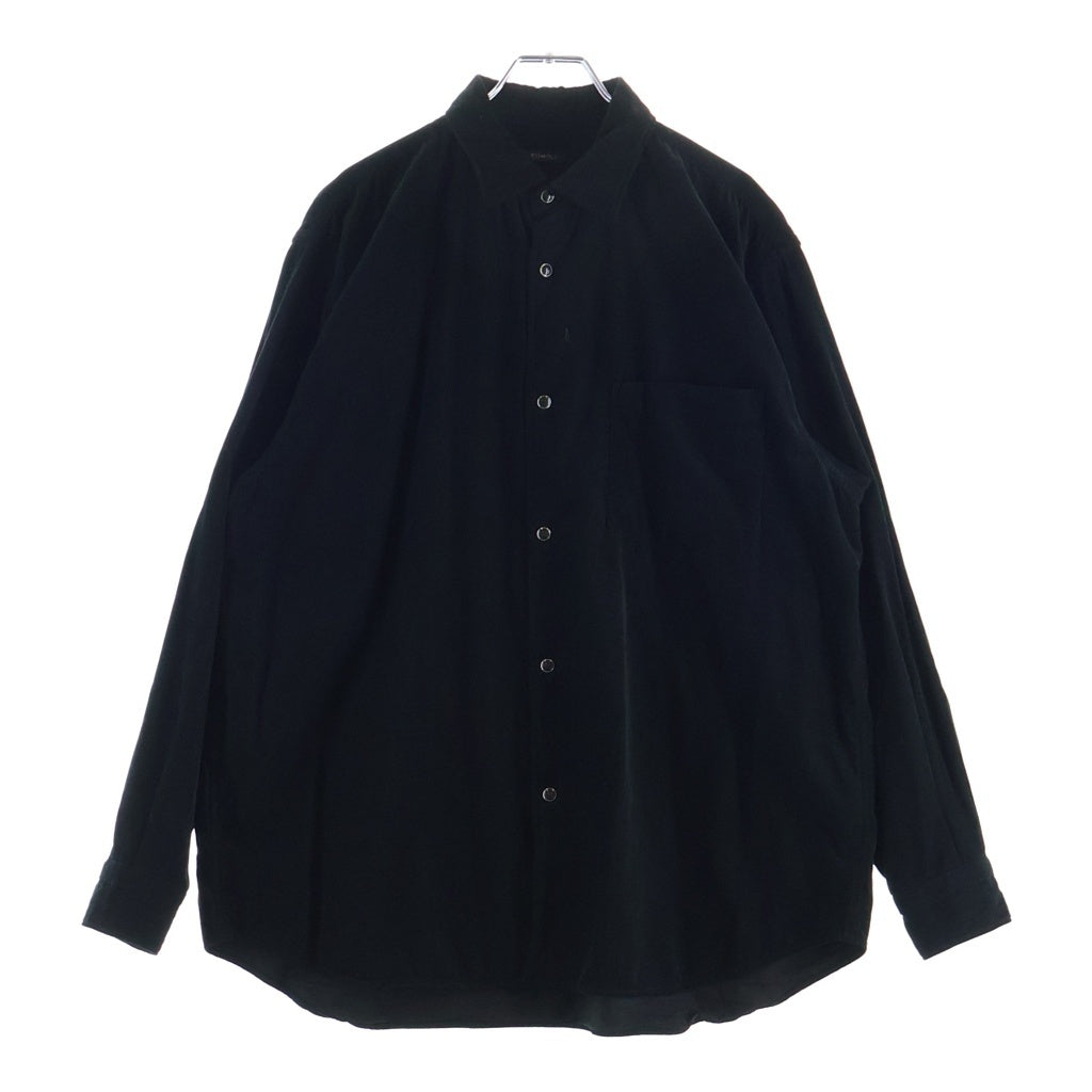 COMOLI(コモリ) 25AW コーデュロイ コモリシャツ 長袖シャツ ブラック C03-02008