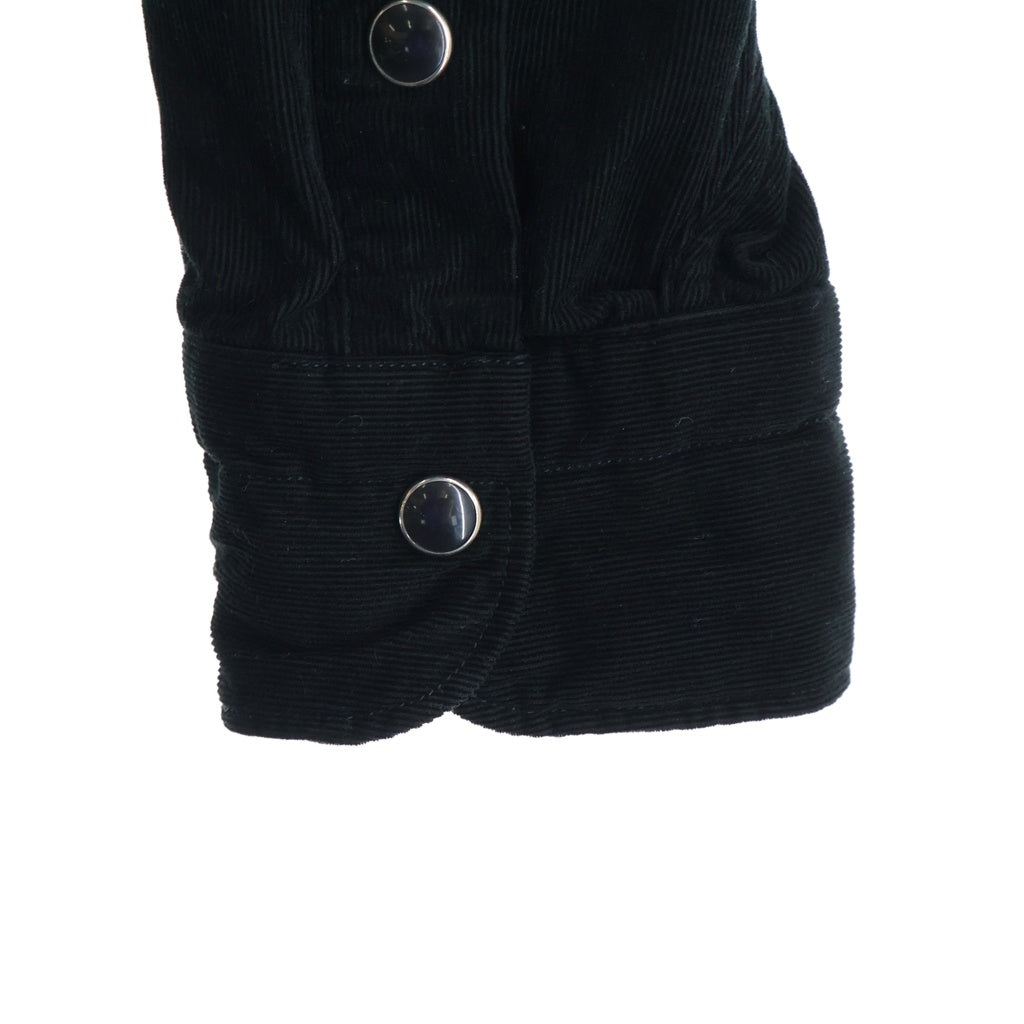 COMOLI(コモリ) 25AW コーデュロイ コモリシャツ 長袖シャツ ブラック C03-02008