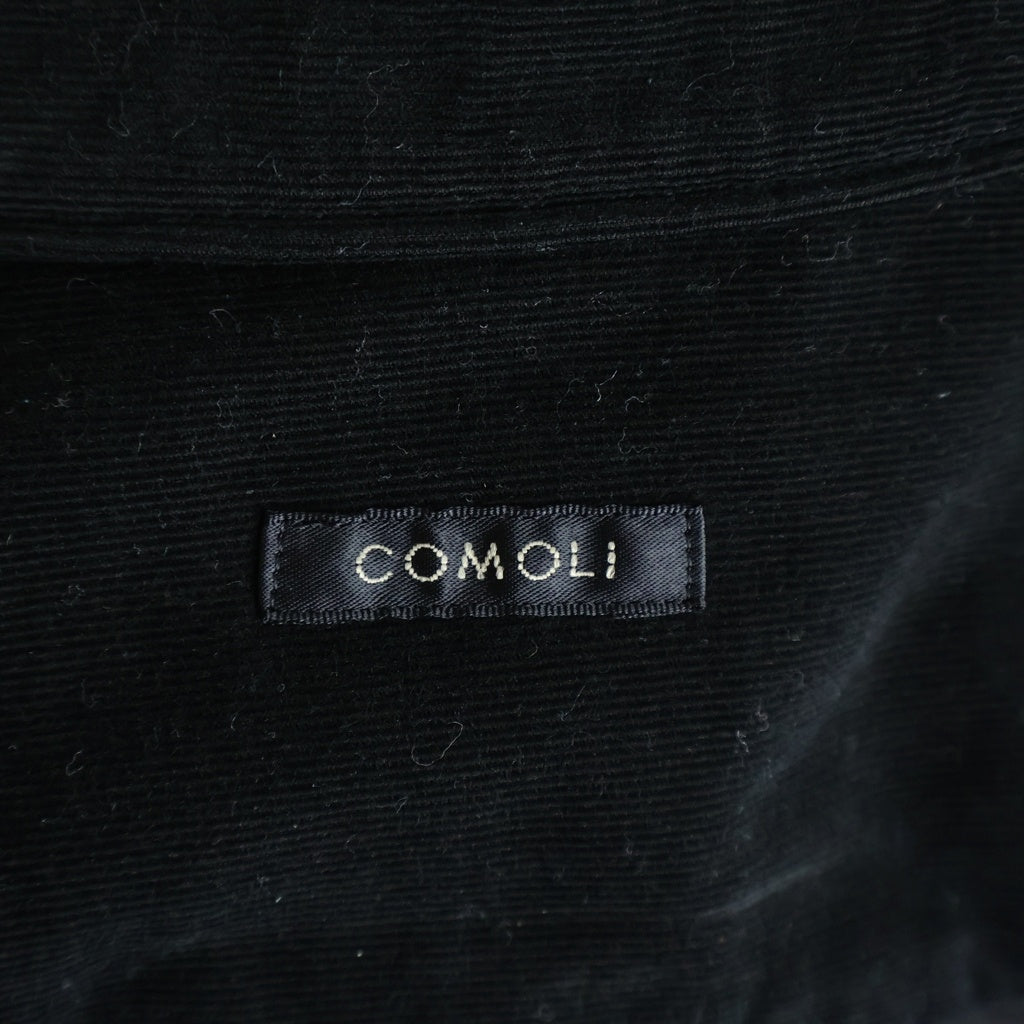 COMOLI(コモリ) 25AW コーデュロイ コモリシャツ 長袖シャツ ブラック C03-02008