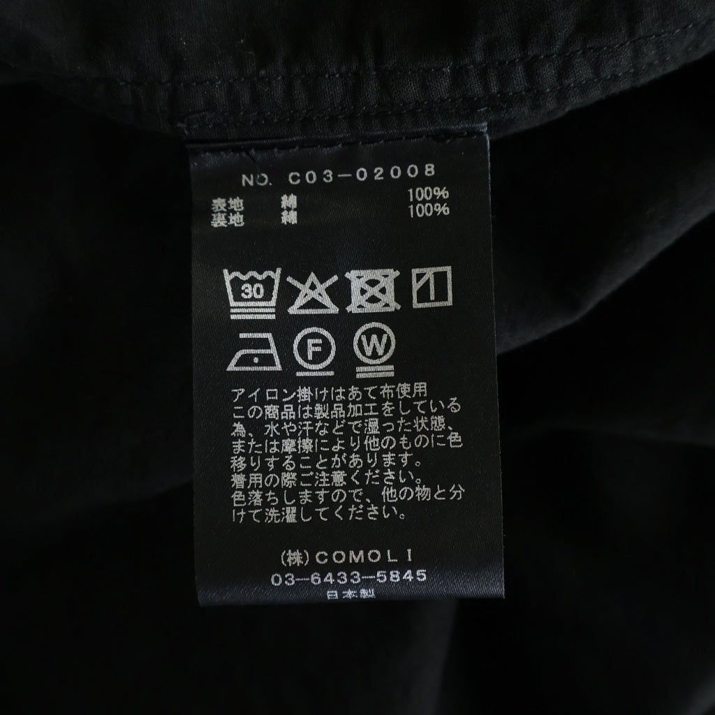 COMOLI(コモリ) 25AW コーデュロイ コモリシャツ 長袖シャツ ブラック C03-02008
