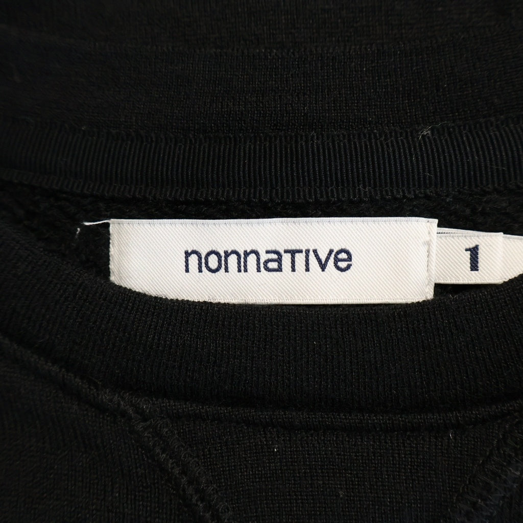 nonnative(ノンネイティブ) WOOL SWEATSHIRT ウール クルーネックスウェットトレーナー ブラック NN-C4009
