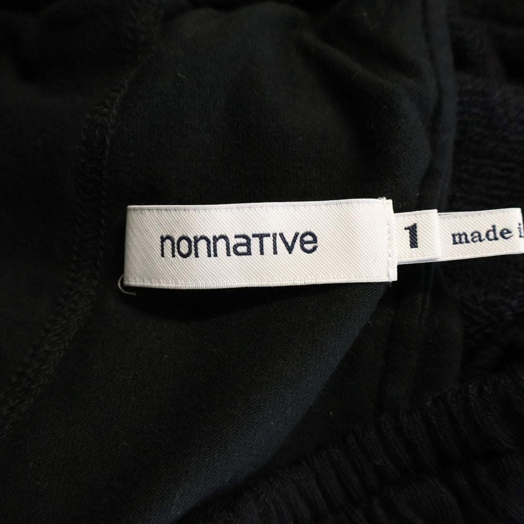 nonnative(ノンネイティブ) DWELLER EASY RIB PANTS WOOL HEAVYWEIGHT JERSEY イージースウェットパンツ ブラック NN-P4036