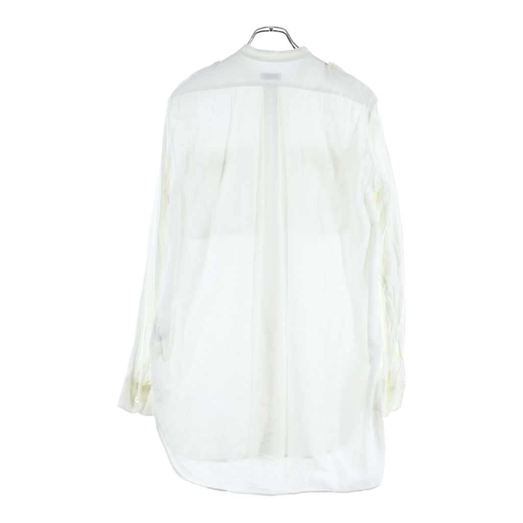 DRIES VAN NOTEN(ドリスヴァンノッテン) Band Collar Shirt バンドカラー 長袖シャツ ホワイト