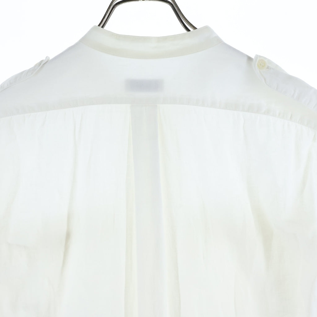 DRIES VAN NOTEN(ドリスヴァンノッテン) Band Collar Shirt バンドカラー 長袖シャツ ホワイト
