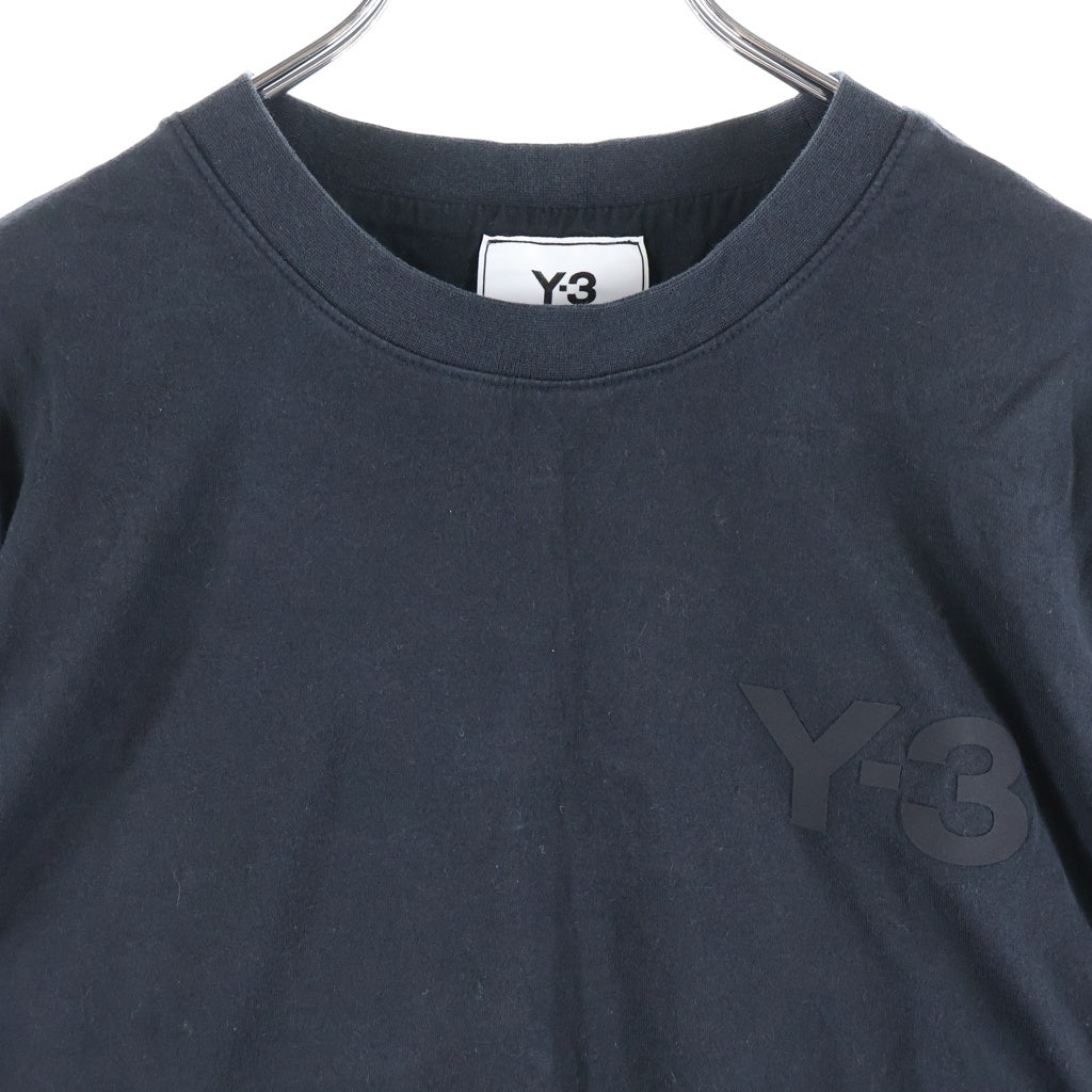 Y-3(ワイスリー) LOGO LONGSLEEVE TEE 16C001 ロゴプリント ロングスリーブ カットソー Tシャツ ブラック