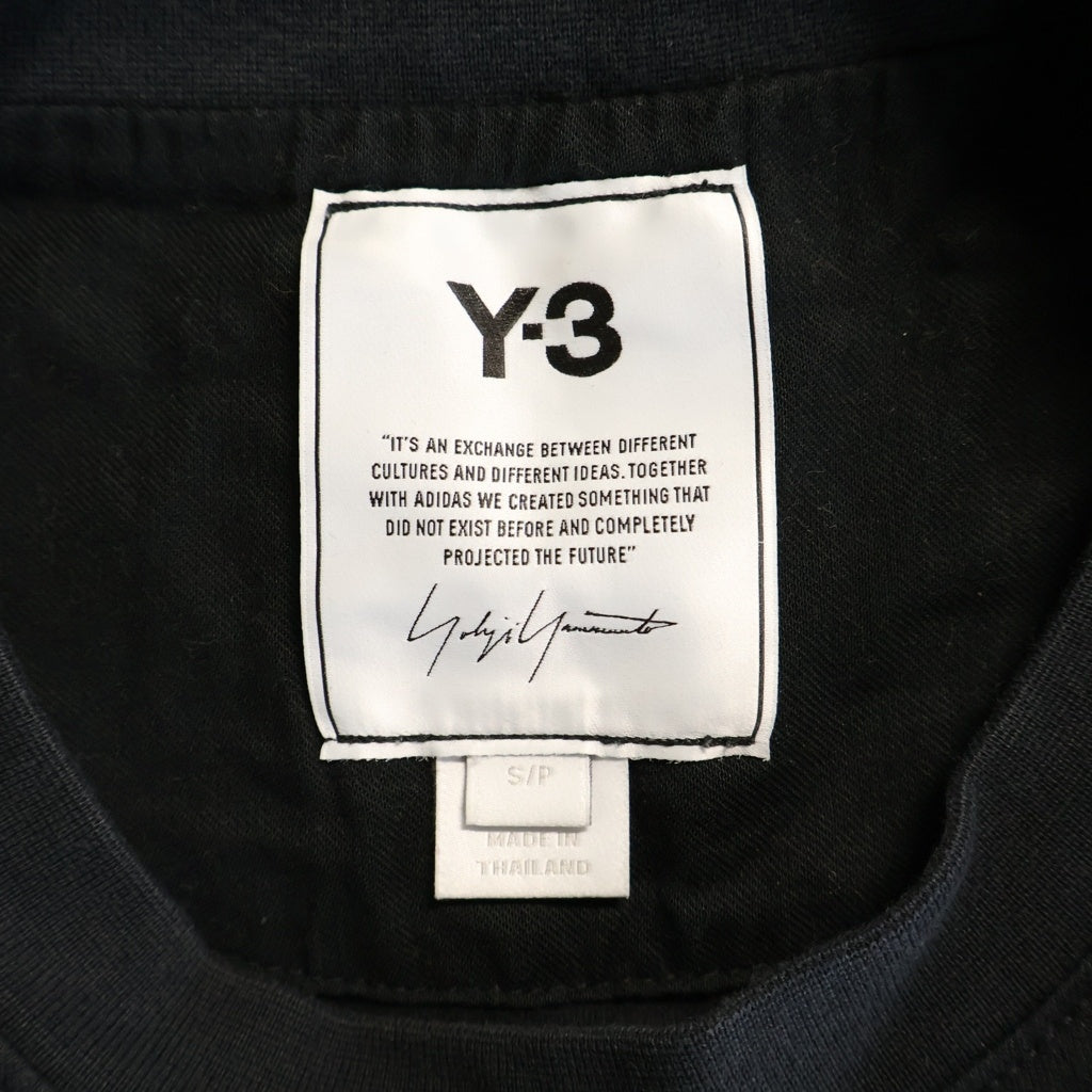 Y-3(ワイスリー) LOGO LONGSLEEVE TEE 16C001 ロゴプリント ロングスリーブ カットソー Tシャツ ブラック