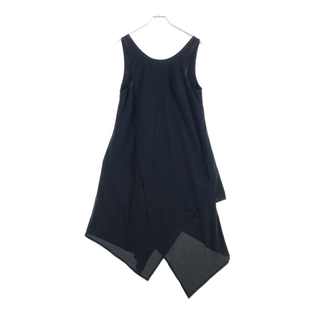 Y-3(ワイスリー) NYL TANK DRESS IR6252 ナイロン アシンメトリー タンクドレス ブラック レディース