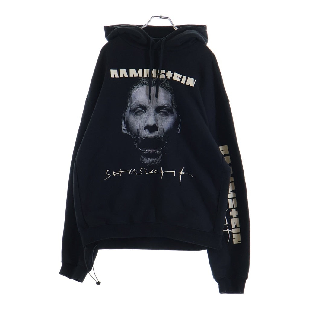 VETEMENTS(ヴェトモン) 17AW RAMMSTEIN Hoodie ラムシュタイン プリントプルオーバーパーカー フーディー ブラック MAH18TR29