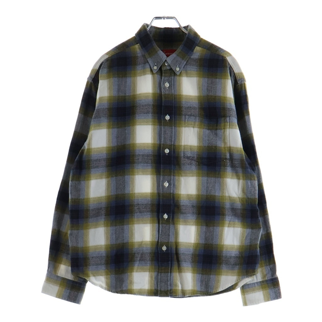 SUPREME(シュプリーム) 22SS Brushed Plaid Flannel Shirt ブラッシュド フランネルシャツ 長袖シャツ イエロー